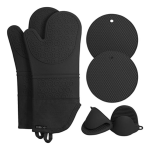 Extra Long Oven Mitts and Pot Holders Sets