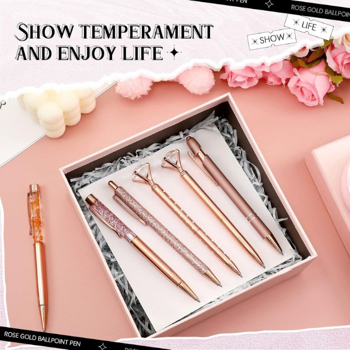 Supervitae 8 Pcs Ballpoint Pen for Women Fancy Gifts - Image 3