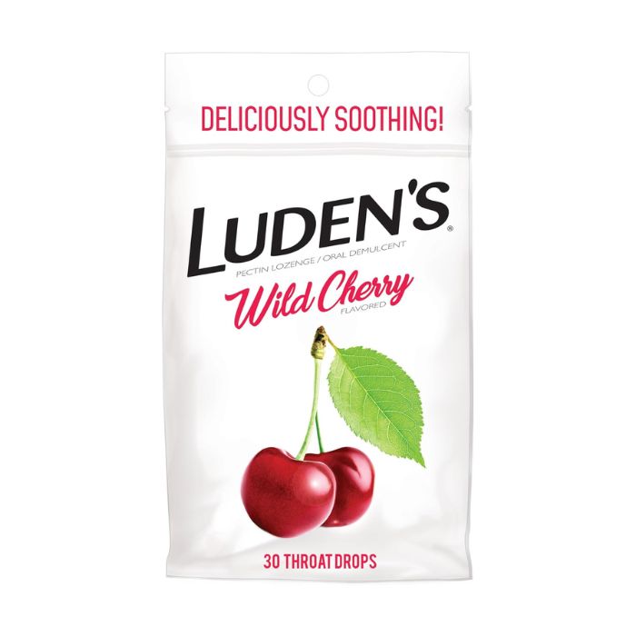 Luden's Wild Cherry Throat Drops Delicious Soothing