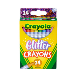Glitter Crayons, 24 Count for kids